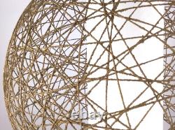 MCM Mid Century Modern Retro Thread Lampshade Light String Bronze GlobeBall T857