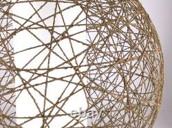 MCM Mid Century Modern Retro Thread Lampshade Light String Bronze GlobeBall T857