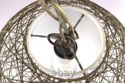 MCM Mid Century Modern Retro Thread Lampshade Light String Bronze GlobeBall T857
