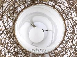 MCM Mid Century Modern Retro Thread Lampshade Light String Bronze GlobeBall T857