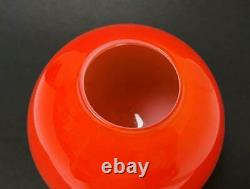 MID Century Vintage Orange Cased Glass Lamp Shade Round Globe Ball Holmegaard