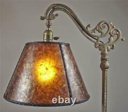 MISSION ARTS & CRAFTS MICA BRIDGE FLOOR LAMP SHADE AMBER Tailor Made Lampshades