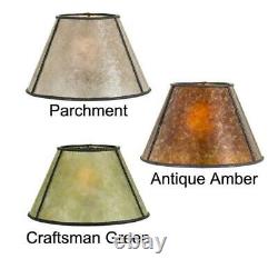 MISSION ARTS & CRAFTS MICA BRIDGE FLOOR LAMP SHADE AMBER Tailor Made Lampshades