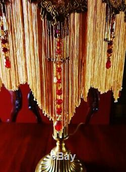 Mandalay, Victorian Downton Lampshade. Burgundy & Gold Chenille & Gold Velvet 12