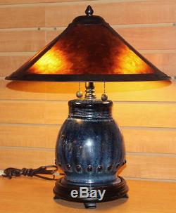 Mica Lamp Shade Bronze Amber Dirk Van Erp Light Lampshade Rustic Vintage Art 17