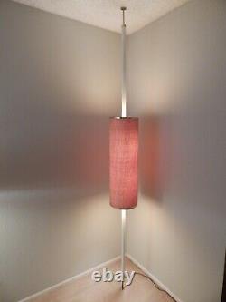 Mid Century Danish Modern Vintage Tension Pole Floor Lamp