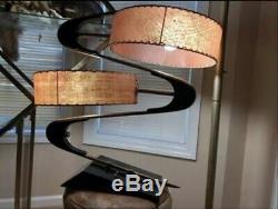Mid Century Majestic Z Boomerang Lamp Vintage Atomic Retro Fiberglass Shades