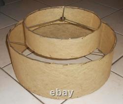 Mid Century Modern Spun Fiber Double Tier Lampshade MCM