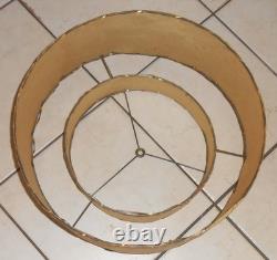 Mid Century Modern Spun Fiber Double Tier Lampshade MCM