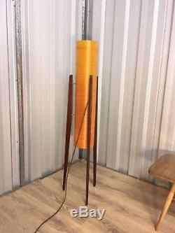 Mid Century Vintage Orange Fibre Glass Rocket Lamp Seriously Cool Delivery Poss