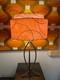 Mid Century Vintage Style 2 Tier Fiberglass Lamp Shade Modern Atomic Pink B/g