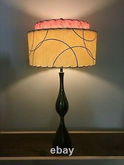 Mid Century Vintage Style 2 Tier Fiberglass Lamp Shade Modern Atomic Retro Pink
