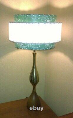 Mid Century Vintage Style 3 Tier Fiberglass Lamp Shade Modern Alpine/W