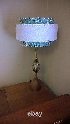 Mid Century Vintage Style 3 Tier Fiberglass Lamp Shade Modern Alpine/W