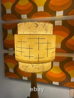 Mid Century Vintage Style 3 Tier Fiberglass Lamp Shade Modern Atomic 10/12 Ivory