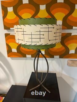 Mid Century Vintage Style 3 Tier Fiberglass Lamp Shade Modern Atomic Retro OLIVE