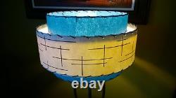 Mid Century Vintage Style 3 Tier Fiberglass Lamp Shade Modern Atomic Retro TI3