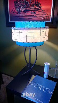 Mid Century Vintage Style 3 Tier Fiberglass Lamp Shade Modern Atomic Retro TI3