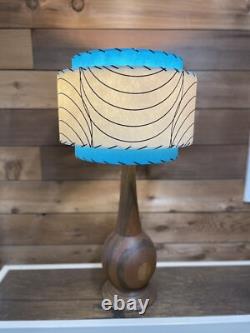 Mid Century Vintage Style 3 Tier Fiberglass Lamp Shade Modern Atomic Retro TURQ
