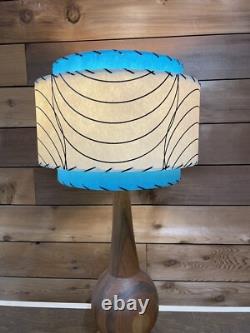 Mid Century Vintage Style 3 Tier Fiberglass Lamp Shade Modern Atomic Retro TURQ