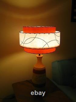 Mid Century Vintage Style 3 Tier Fiberglass Lamp Shade Modern Atomic Retro TW3
