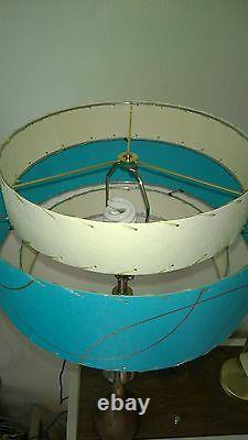 Mid Century Vintage Style 3 Tier Fiberglass Lamp Shade Modern Atomic Retro ti3ga