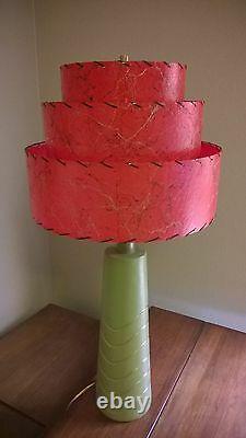 Mid Century Vintage Style 3 Tier Fiberglass Lamp Shade Modern Pagoda