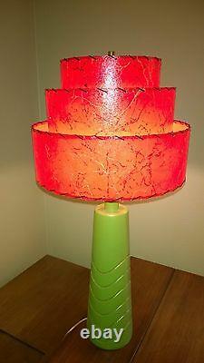 Mid Century Vintage Style 3 Tier Fiberglass Lamp Shade Modern Pagoda