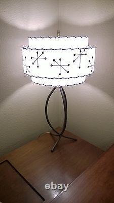 Mid Century Vintage Style 3 Tier Fiberglass Lamp Shade Modern Starburst White