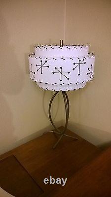 Mid Century Vintage Style 3 Tier Fiberglass Lamp Shade Modern Starburst White