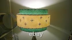 Mid Century Vintage Style 3 Tier Fiberglass Lamp Shade Starburst Atomic 18AGIV