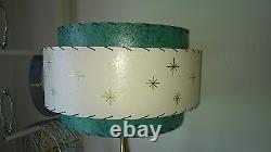 Mid Century Vintage Style 3 Tier Fiberglass Lamp Shade Starburst Atomic 18AGIV