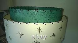 Mid Century Vintage Style 3 Tier Fiberglass Lamp Shade Starburst Atomic 18AGIV