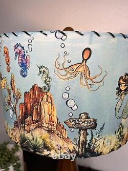 Mid Century Vintage Style Fiberglass Lamp Shade Mermaid Cowgirl MCM Horse Kitsch