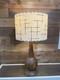 Mid Century Vintage Style Fiberglass Lamp Shade Modern Atomic Ivory Black