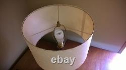 Mid Century Vintage Style Fiberglass Lamp Shade Modern Atomic Ivory/White