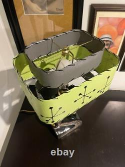 Mid Century Vintage Style Rectangular 3 Tier Fiberglass Lamp Shade Starburst