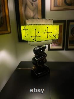 Mid Century Vintage Style Rectangular 3 Tier Fiberglass Lamp Shade Starburst