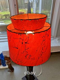 Mid Century Vintage Style Tapered 2 Tier Fiberglass Lamp Shade 11W
