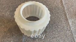 Milk Glass Art Deco Wedding Cake Skyscraper Light Shade Diffusor and Ring