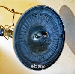 Miller Antique Arts & Crafts Handel Era New Stain Glass Leaded Shade Brass Lamp