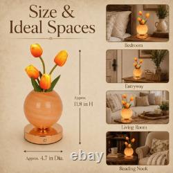 Mini Orange Tulip Table Lamp, 5in Living Room/foyer Home Decoration Lighting, New