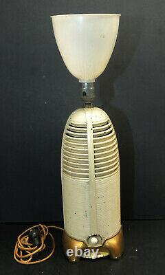 Mitchell LUMITONE Art Deco Bakelite Tube RADIO-LAMP vtg Rocket Space Age Shade