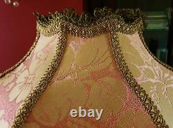 Mitford, Victorian Traditional Vintage Lampshade. Creamy Pink Brocade. 18