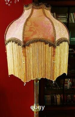 Mitford, Victorian Traditional Vintage Lampshade. Creamy Pink Brocade. 18