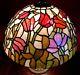 Mosaic Stained Glass 16 3/8 Tulips Lamp Shade, 300+ Pcs, Vintage Tiffany Reprod