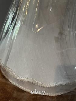 NOS Pair Of MCM Bell Lamp Shades W Scallop Accent 15 Tall