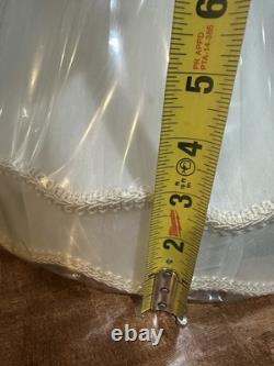 NOS Pair Of MCM Bell Lamp Shades W Scallop Accent 15 Tall