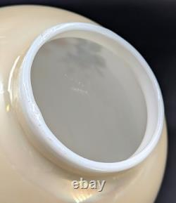 NOS! Vintage 10 Beige & White Open Ball Glass Shade Hand-Blown GWTW 4 Fitter