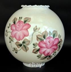 NOS! Vintage 10 Opal Bone Open Ball Glass Shade Hand Painted GWTW 4 Fitter